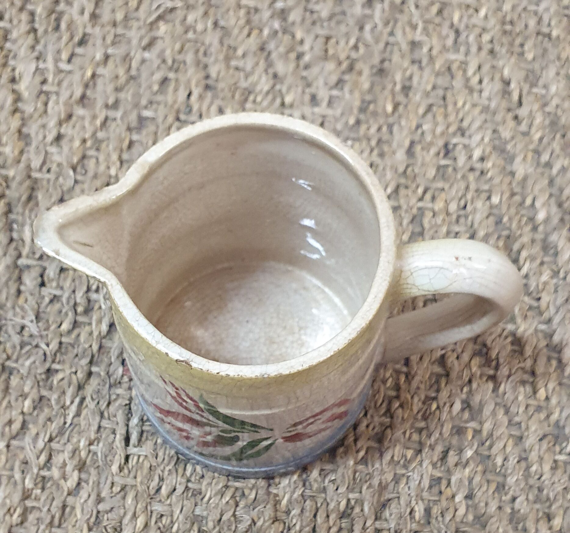 Ceramic cold milk pitcher from 1930/40