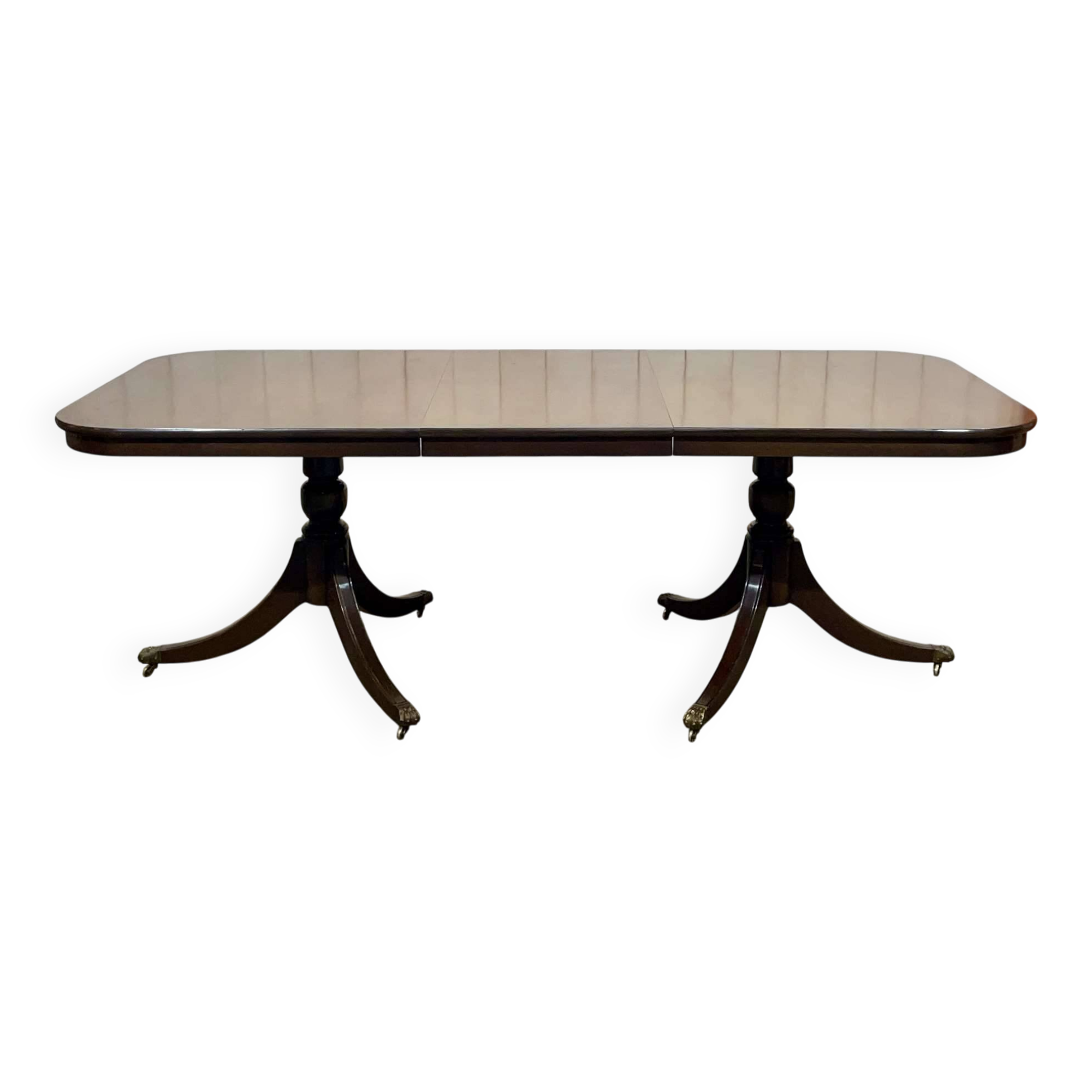 Table anglaise Regency en noyer des années 1950 avec 1 allonge