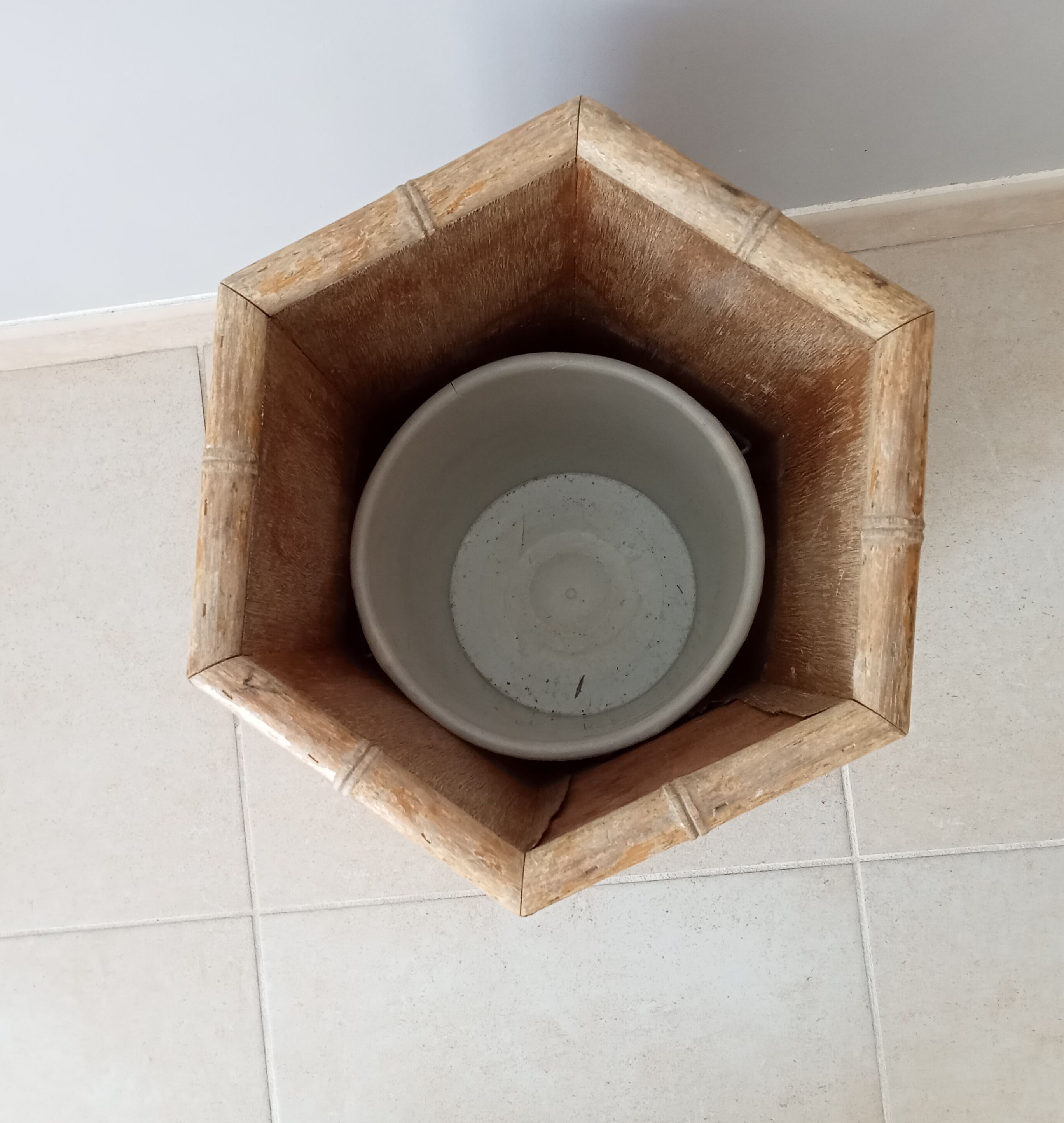 Vintage bamboo side table