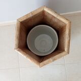 Vintage bamboo side table