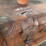 Old leather trunk