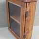 Medicine cabinet - wall display case in ancient Burmese teak / 2 hangers for wall mounting