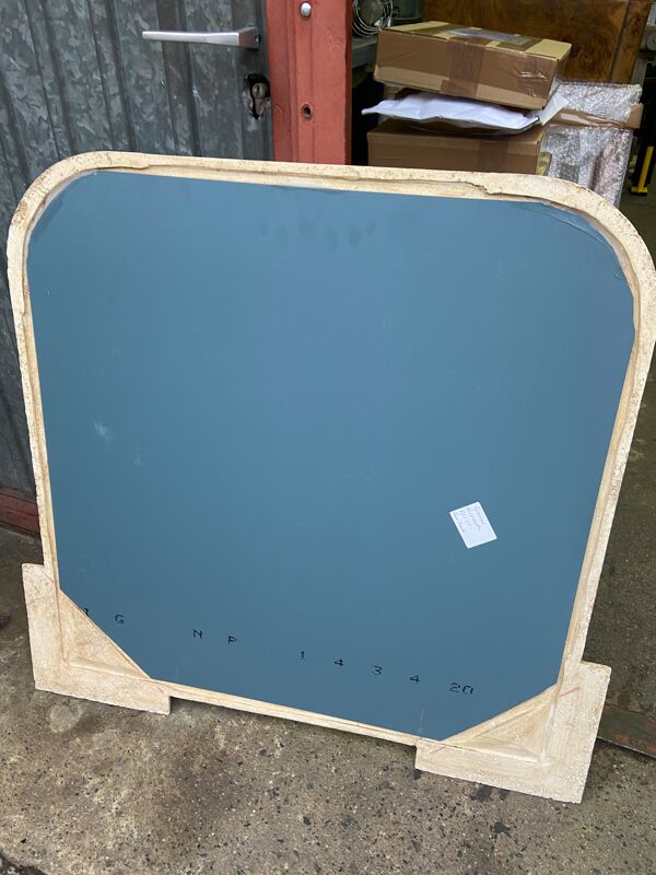 Ancien miroir glace vintage miroir style antique en travertin d'italie