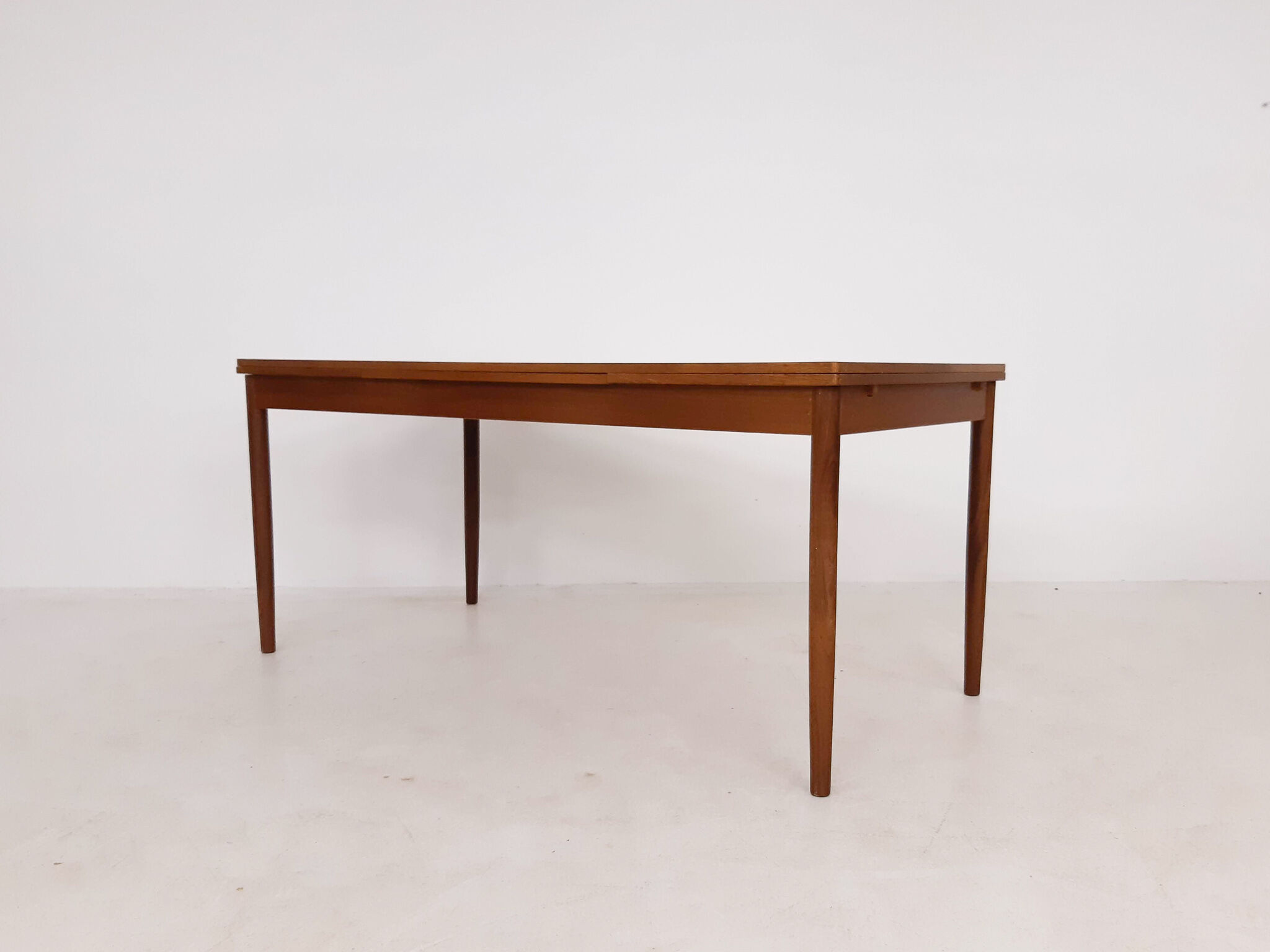 Teak extendable dining table, The Netherlands 1950's
