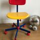 Wheeled office chair for children by ikea, "memphis style", 90s
