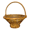Woven wicker conical mushroom basket