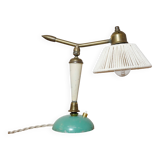 Brass and lacquered metal lamp from the 1950s.
