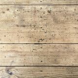 Solid wood workshop table with straight legs.