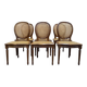 Suite de 6 chaises médaillon Louis XVI en cannage