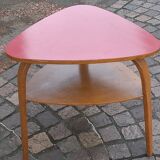 Hugues Steiner Bow Wood double-tiered tripod coffee table