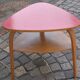 Table de salon tripode double plateaux Hugues Steiner Bow Wood