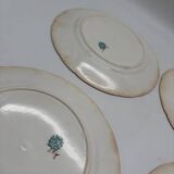 4 Sarreguemines plates, Minton model, 19th century