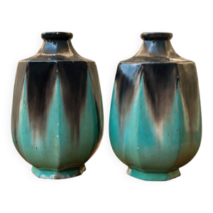 Paire de vases art déco - ceramique