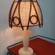Lampe à poser vintage en rotin
