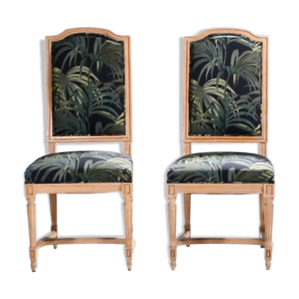 Paire de chaises de style Louis XV vers 1950