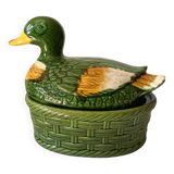 Zoomorphic earthenware terrine in the shape of a duck – Made in Portugal