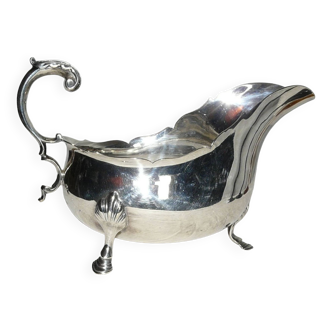 Empire style silver metal gravy boat