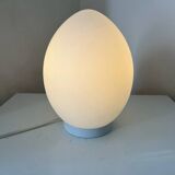 Vintage egg table lamp white glass Domec style egg