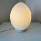 Vintage egg table lamp white glass Domec style egg