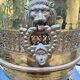 Large solid brass lion cache pot Art Nouveau