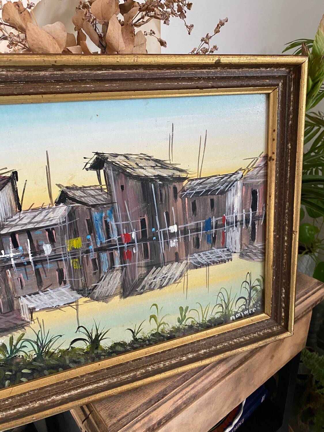 Painting of fishermen's huts
