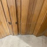 Baumann style wooden free-standing folding screen vintage 1950s