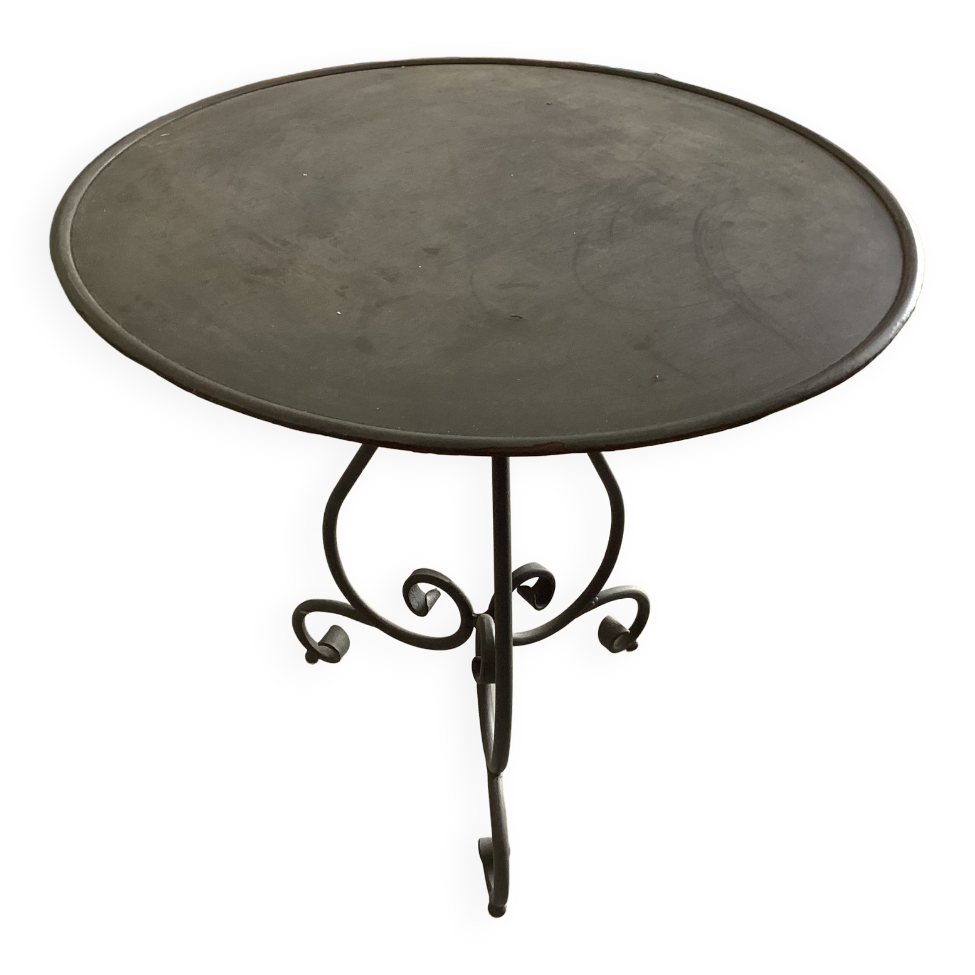 Table de jardin en fer forgé.