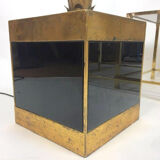 Floor lamp in the shape of a golden metal palm tree of 181 cm