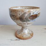 Coupe en grès émaillé bleu