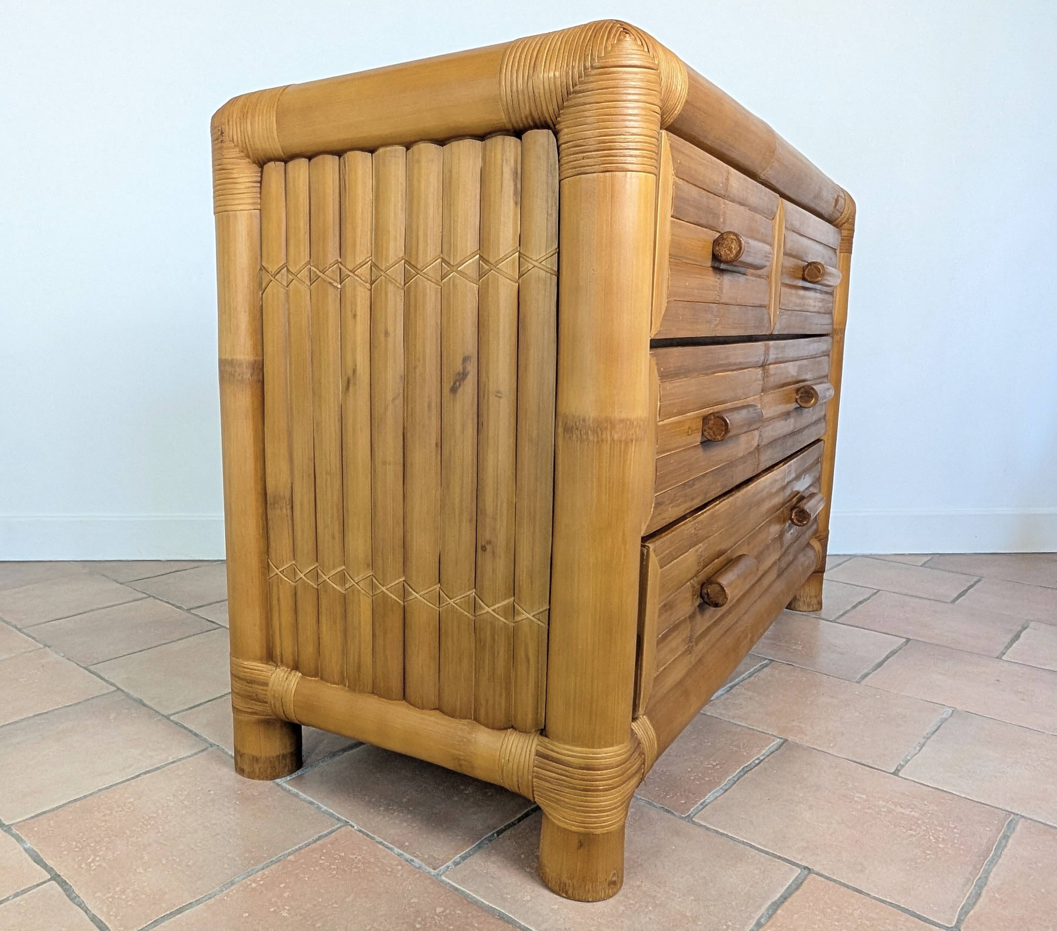 Bamboo chest of drawers