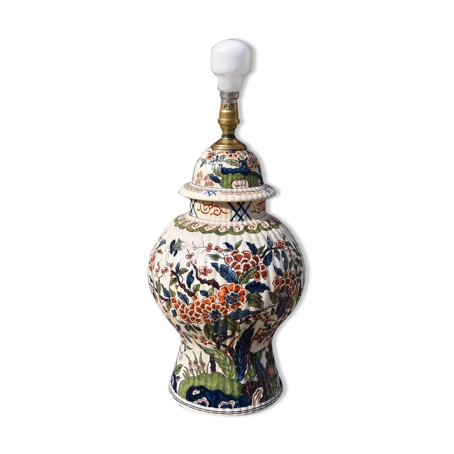 BIG LAMP IN DELFT DE DELFT polychrome decoration THE PARIS LAMPE