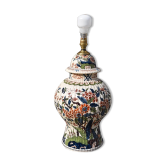 Lampe en faïence de Delft décor polychrome la lampe de paris