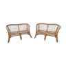 Pair of bamboo sofas