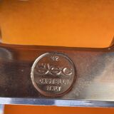 Set of 4 orange DSC 106 chairs Giancarlo Piretti for Castelli