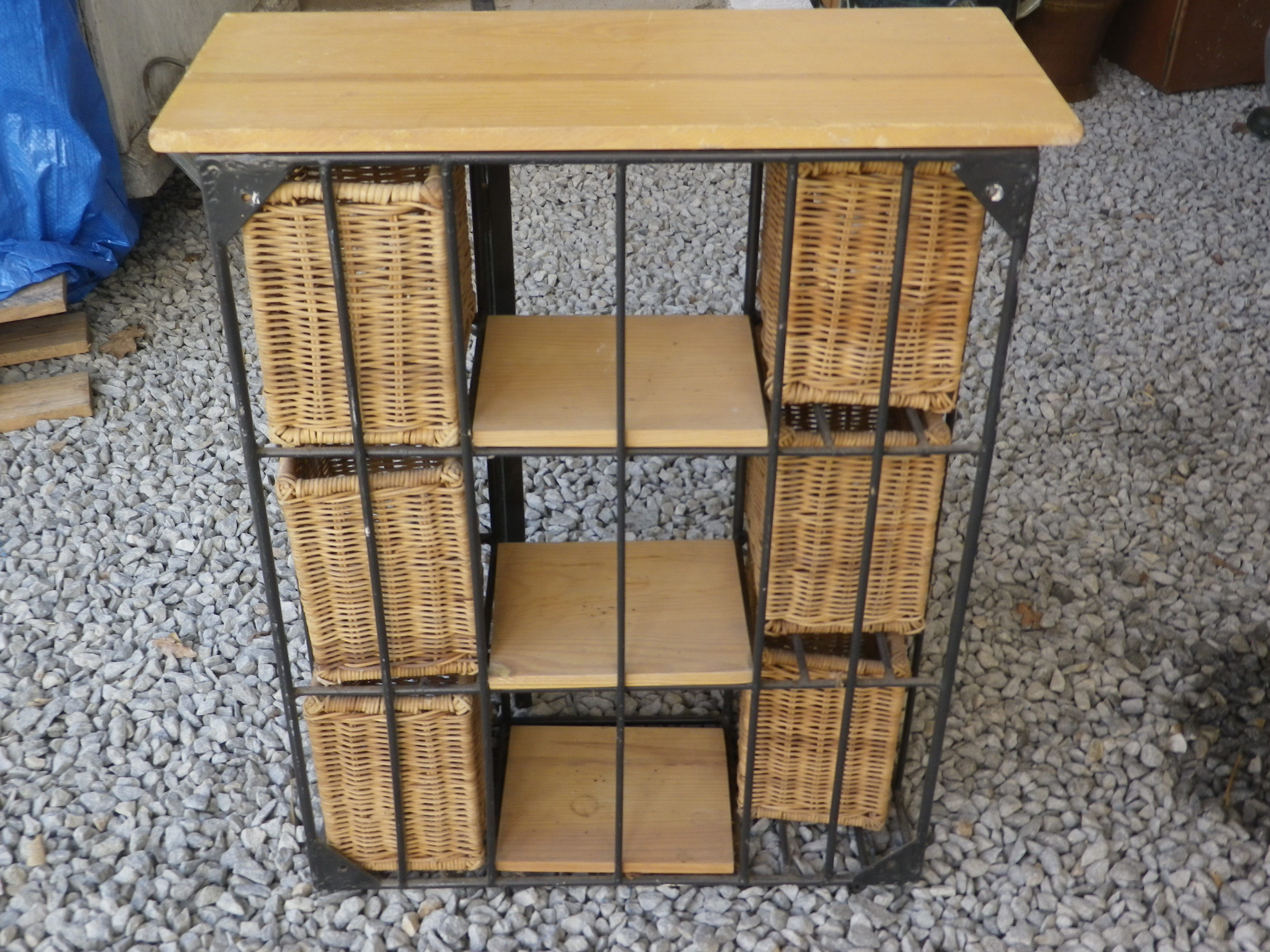Rattan metal cabinet