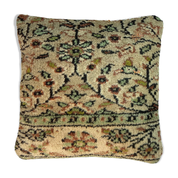 Housse de coussin nouée à la main turque, 45 x 45 cm