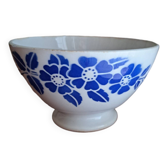 Stenciled blue bowl