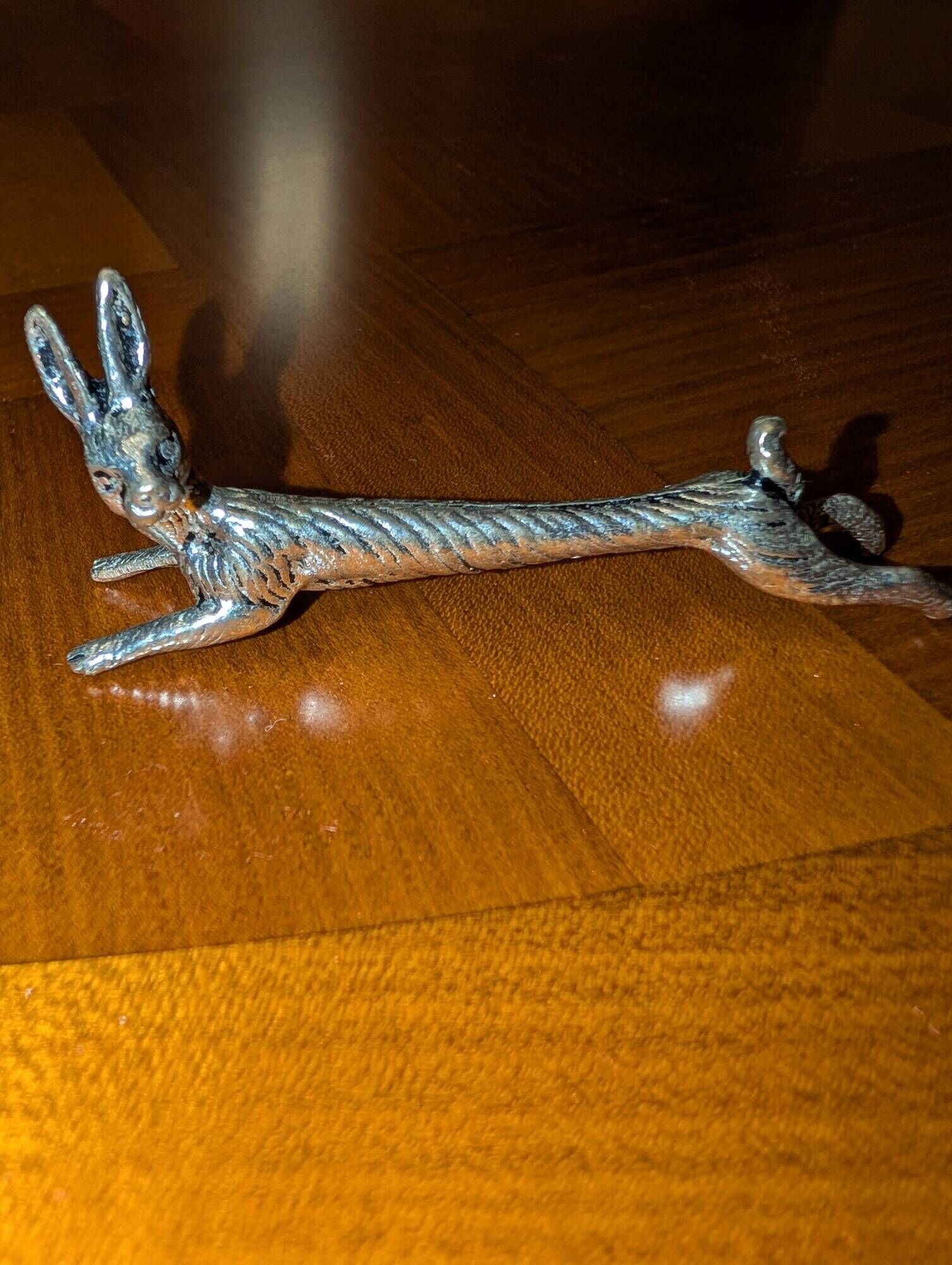 Set of 6 animal-shaped silver-plated knife rests