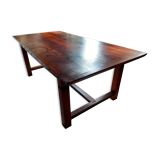 Table with solid acacia benches