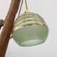 Lampe baladeuse Art deco verte et liserés dorés