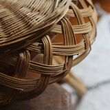 Vintage twisted wicker basket