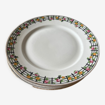 5 plates Chabrol and Poirier porcelain of Limoges