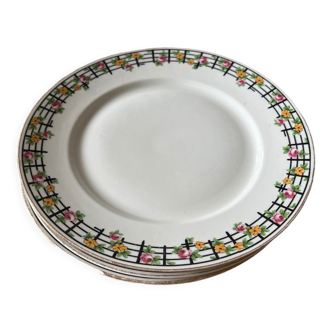 5 plates Chabrol and Poirier porcelain of Limoges