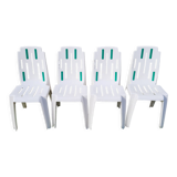 Series of four garden chairs model Samba by Pierre Paulin for Henri Massonnet stamp edition