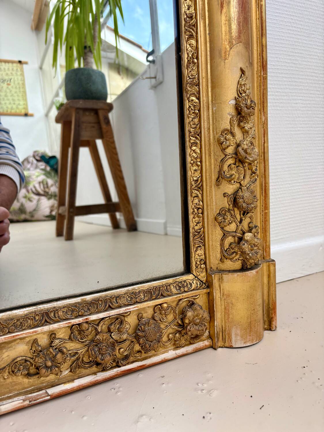 Antique 19th-century mirror, original