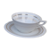 Tea cup with porcelain saucer from Limoges Charles Ahrenfeld bordered gilded
