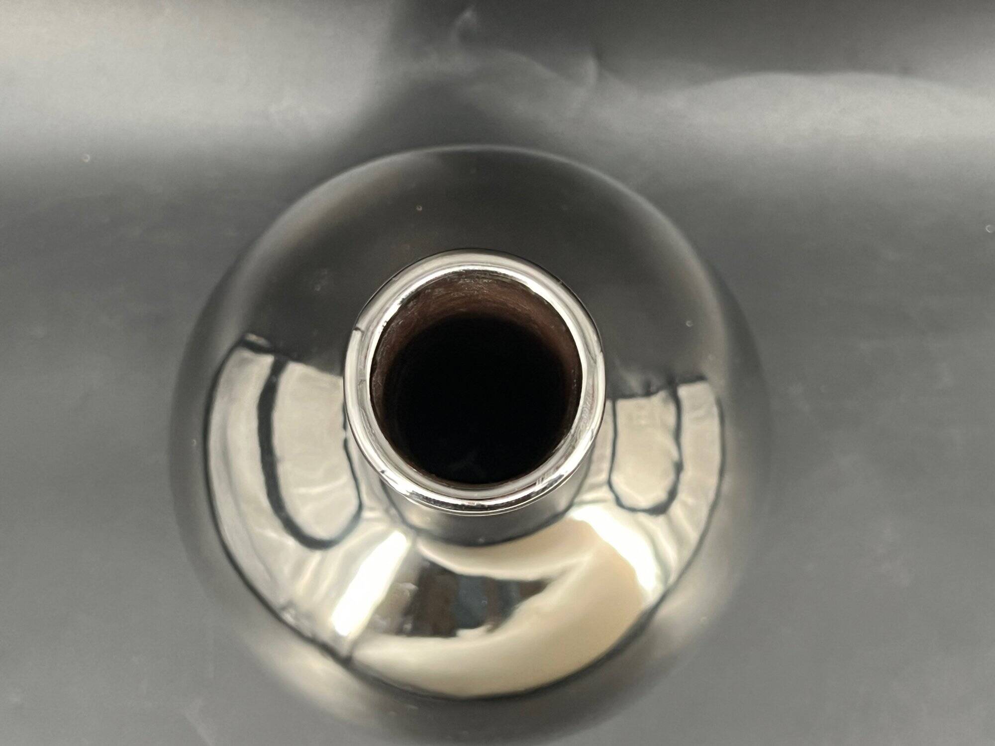 Large Vintage Vase • Chrome Ceramic • XXL • 1970-1980