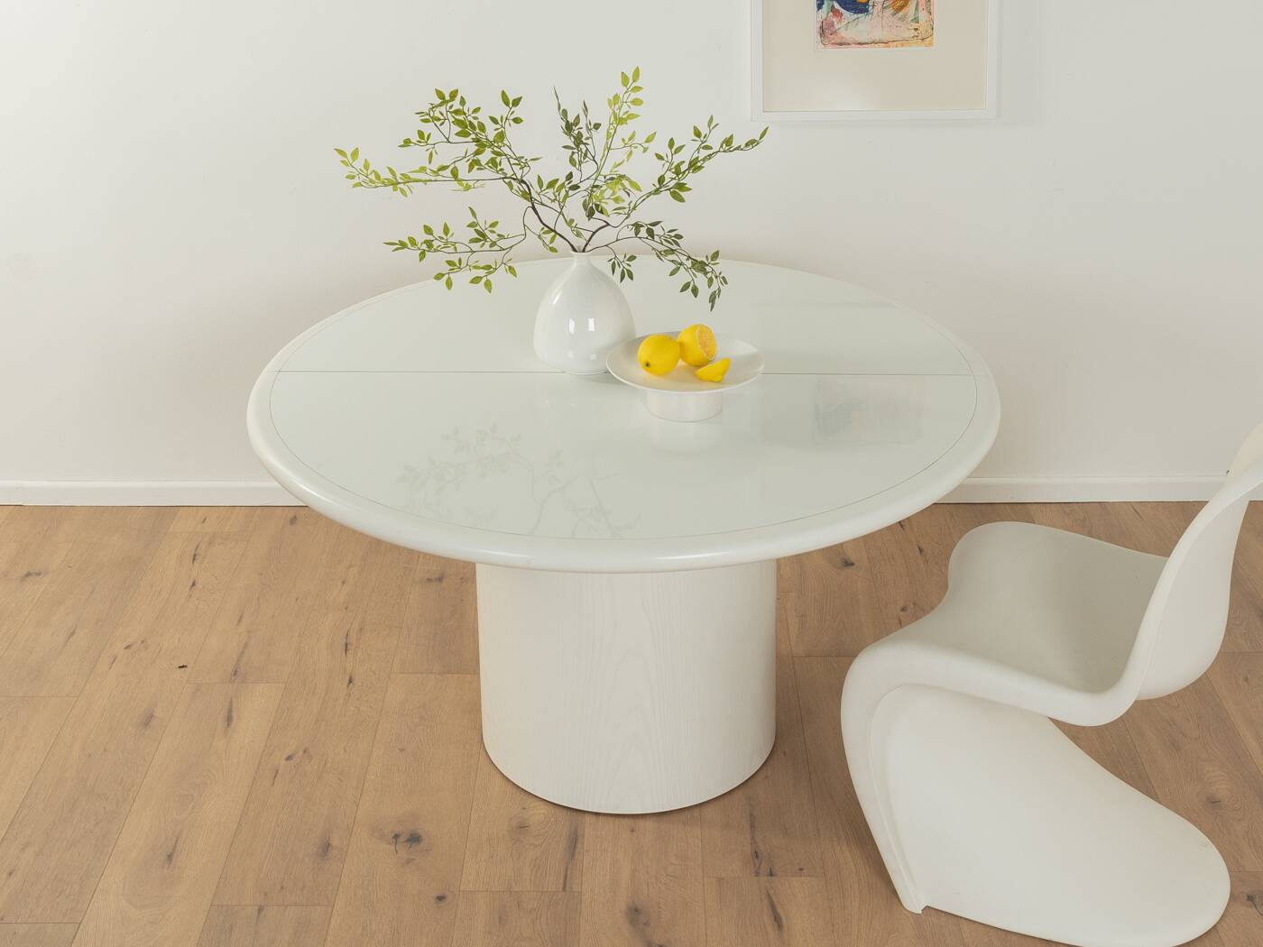 Postmodern extendable dining table from the 1980s