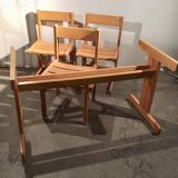 Table and 3 chairs Andre Sornay circa 60