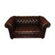 2 seater leather chesterfield sofa